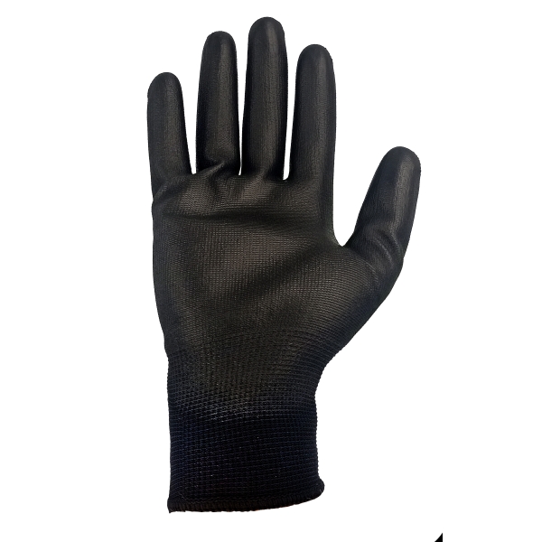 PURE BLACK rękawice robocze czarne z PU r.9